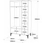 Aristo garderobe - Brun/antrasitt