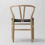 Wishbone stol - Svart/snorsete
