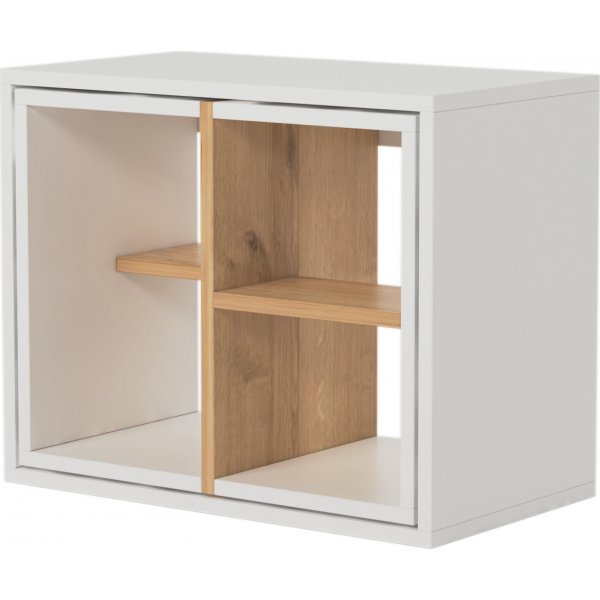 Bizayni spillebord 62x34 | 27x32 | 27x32 cm - Hvit/eik