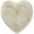 Fluffy hjerteformet pyntepute Beige - 45 x 45 cm