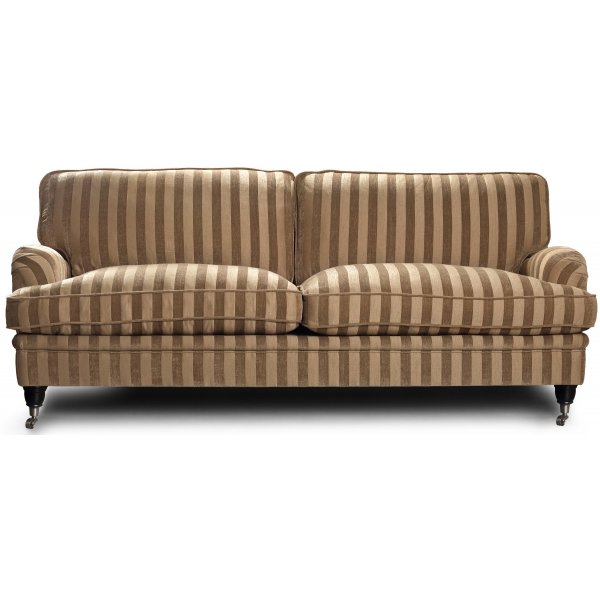 Howard Sir William 3-seter sofa (Dun) - Mobus Darkbeige Stripe