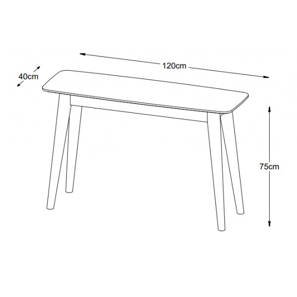 Bito konsollbord i oljet eik 120 cm