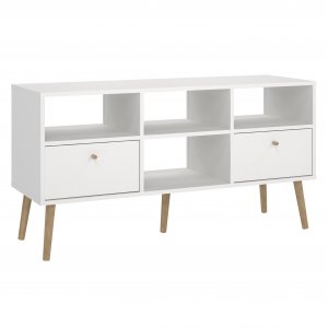Bodo TV-skap med 2 skuffer - Hvit