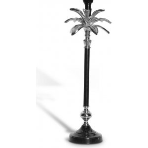 Palmblad Bordlampe 39cm - S�lv/Sort
