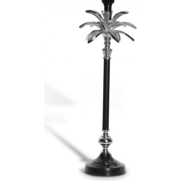 Palmblad Bordlampe 39cm - Slv/Sort