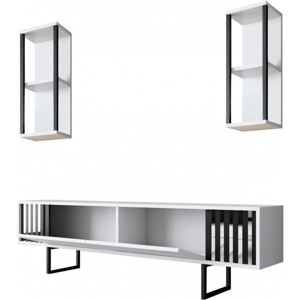 Erki TV-stativ - Hvit/svart Erki TV-stativ - Hvit/svart