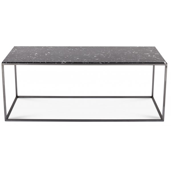 Carrera salongbord 120 cm - Sort marmor/stl