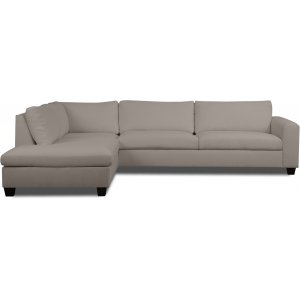 Hvit sofa divan venstrevendt - Lys gr