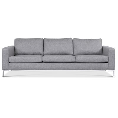 Nova 3-seters sofa - Gr stoff + Mbelpleiesett for tekstiler