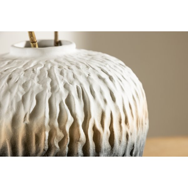 Rutevase 29 x 34 cm - Beige/Grå/Hvit Rutevase 29 x 34 cm - Beige/Grå/Hvit