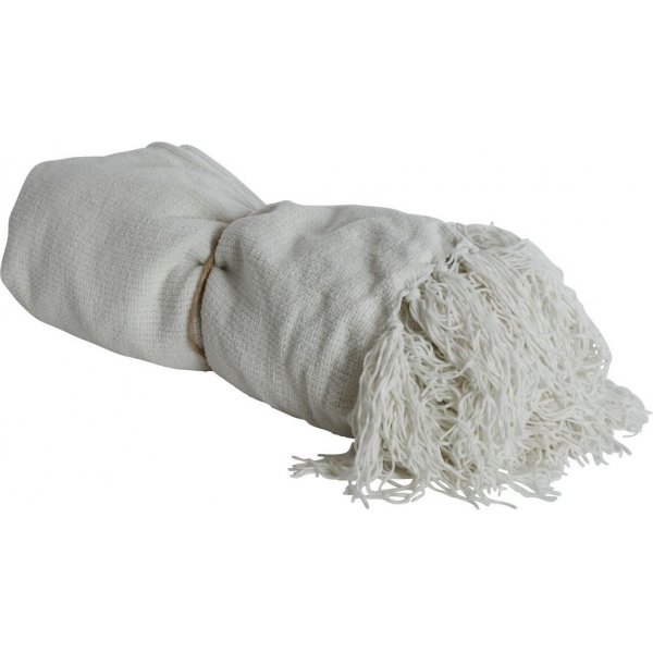 Chenille pledd 127 x 152 cm - Offwhite