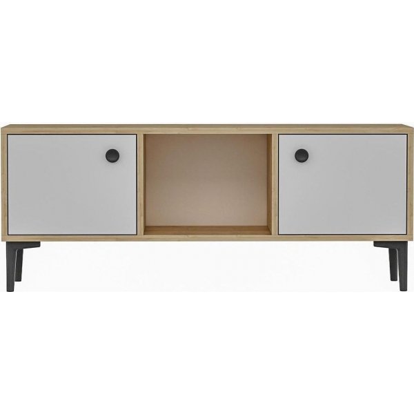 Parion mediebenk - Safir/eik/hvit Parion mediebenk - Safir/eik/hvit