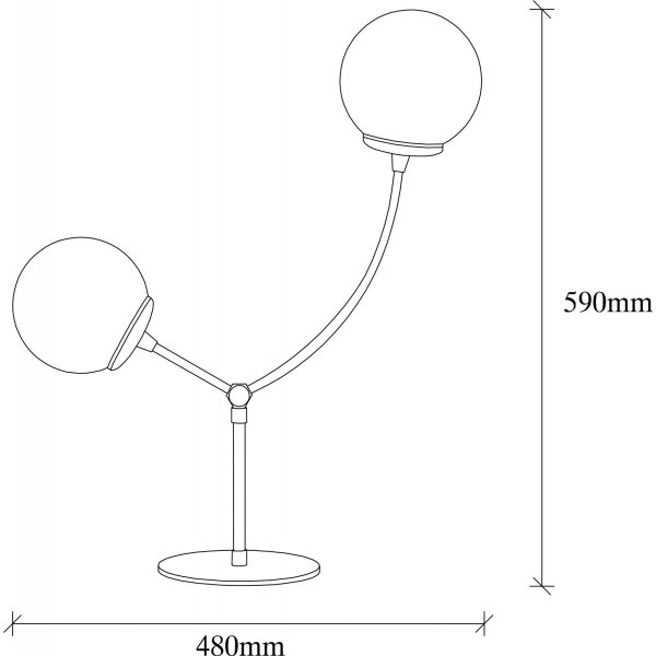 Kromozom bordlampe - Svart Kromozom bordlampe - Svart
