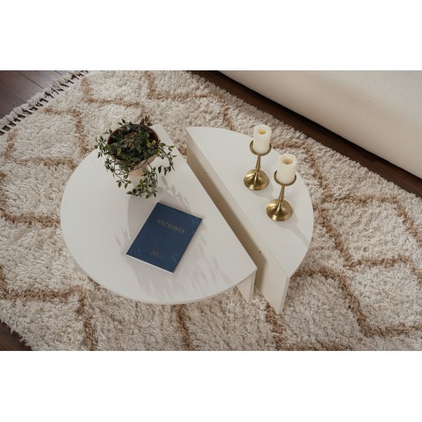 Orion salongbord 90 x 90 cm - Hvitmalt tre Orion salongbord 90 x 90 cm - Hvitmalt tre