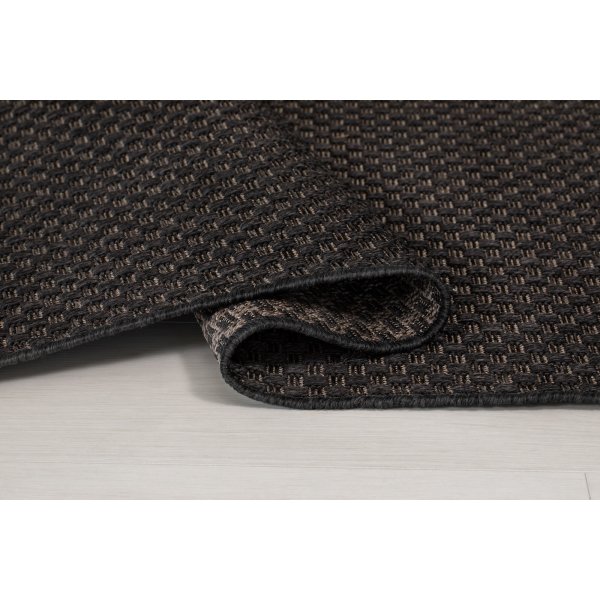 Pampero flatvevd teppe Mrk gr