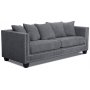 Temple Double Deco 3-seters sofa - Gr / slv nagler