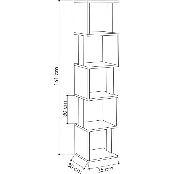 Piri bokhylle - Antrasitt/sennepsgul Piri bokhylle - Antrasitt/sennepsgul