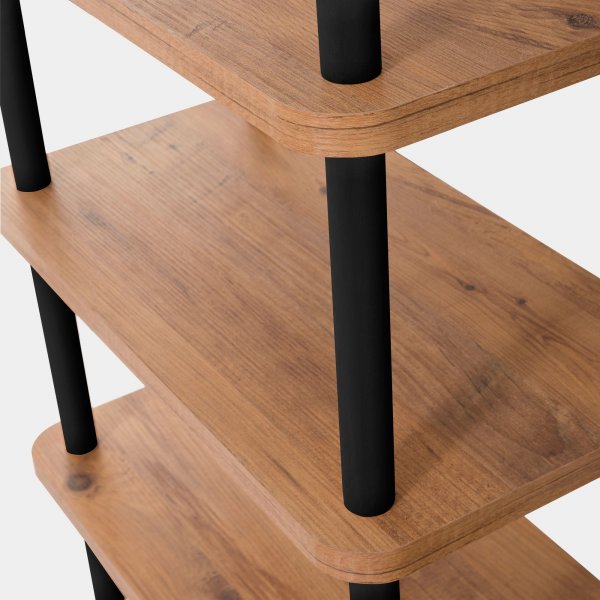 Galda bokhylle - Sort/furu