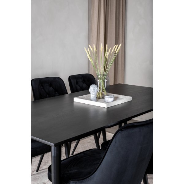 Dip spisebord 180 x 90 cm - Sort Dip spisebord 180 x 90 cm - Sort