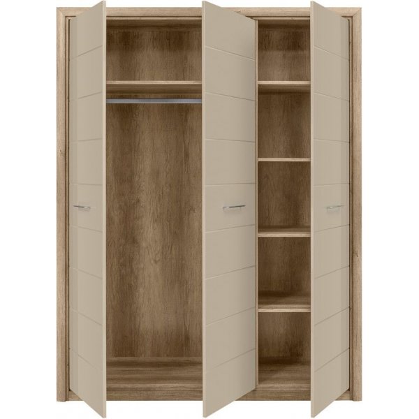 Pontus garderobe - Eik/beige