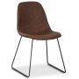 Toscana spisegruppe 206 cm bord + 6 stk Atlantic Sled stoler brun PU