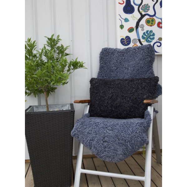 Curly f�reskinn - 95x55 cm - s�lvfarget