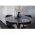 Kvarnbacken spisebord, 106 cm - Mrk marmor/svart