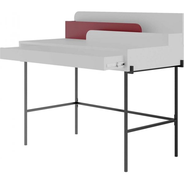 Leila skrivebord - Hvit/vinrød Leila skrivebord - Hvit/vinrød