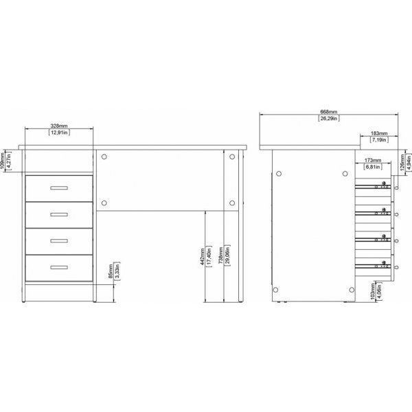 Function Plus skrivebord 110 x 48,5 x 76 cm - Sort boks Function Plus skrivebord 110 x 48,5 x 76 cm - Sort boks