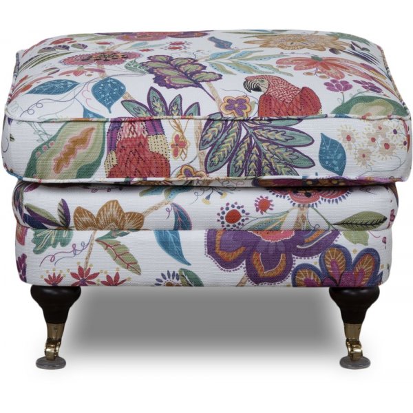 Howard Spirit fotskammel i blomsterstoff - Eden Parrot White/Purple Howard Spirit fotskammel i blomsterstoff - Eden Parrot White/Purple