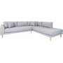 Lido Hjrnesofa med pen finish - Lysegr