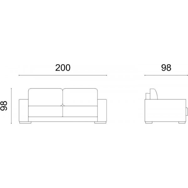 Kansas 3-seters sovesofa - Svart Kansas 3-seters sovesofa - Svart