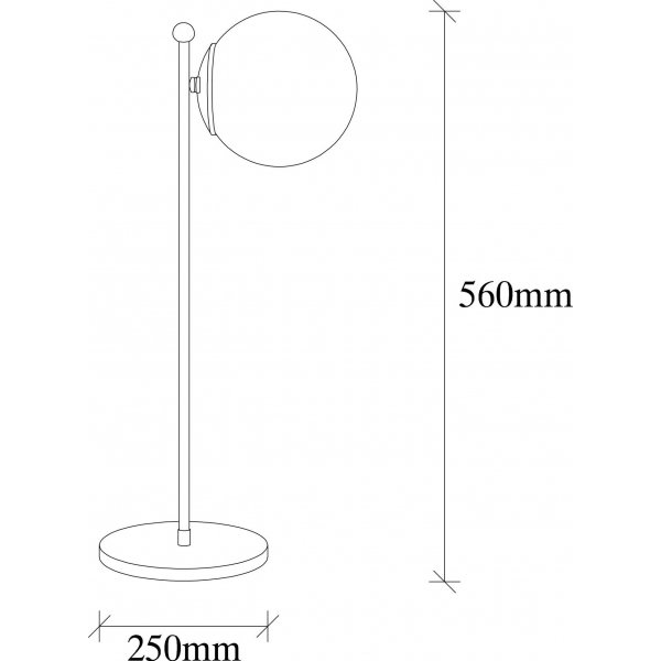 Fas bordlampe, opal - Svart Fas bordlampe, opal - Svart