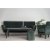 Monte 3-seters sofa - Mørkegrønn/svart