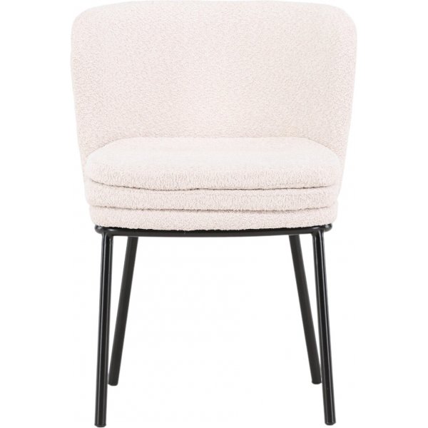 Agnes spisestol - Hvit boucle