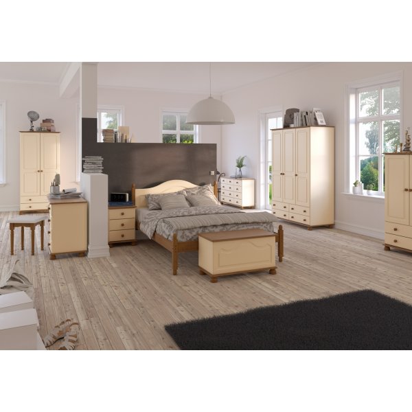 Richmond garderobeskap med 3 d�rer - Brun/kremhvit