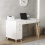 Inert skrivebord - Hvit/eik