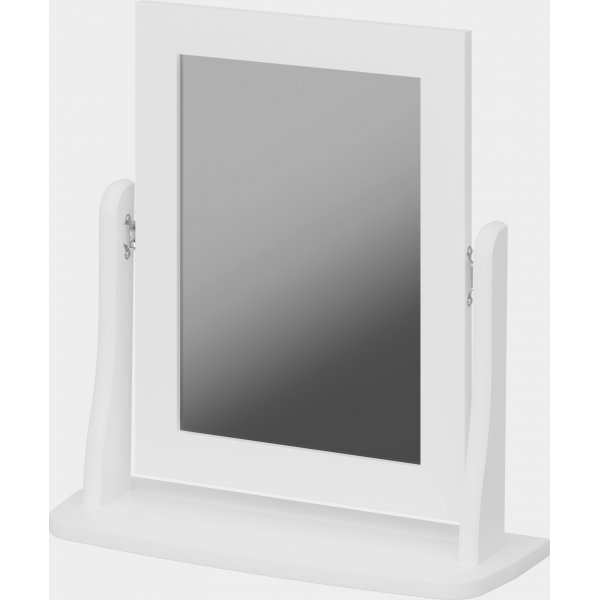 Barokk bordspeil - Hvit Barokk bordspeil - Hvit