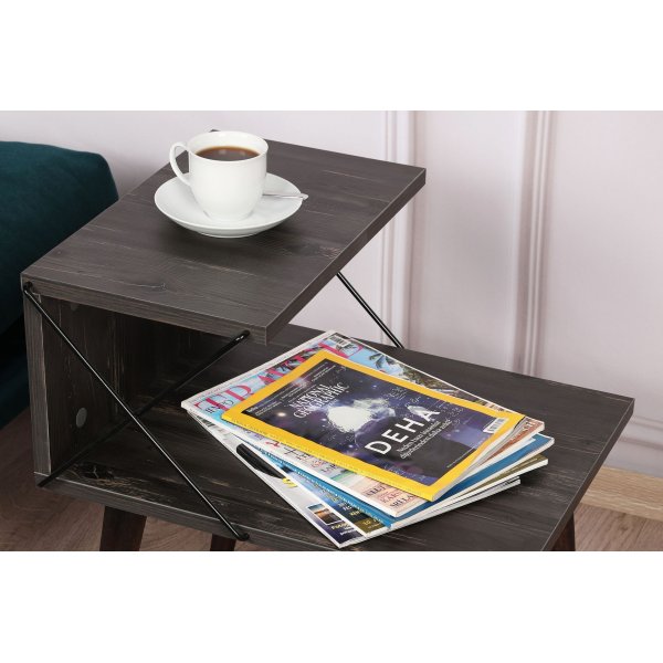 Cross nattbord - Mrkebrun