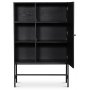 Stilo V.2 highboard - Svartvasket / Svart metall