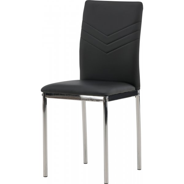 Lily spisestuestol - Sort PU/krom Lily spisestuestol - Sort PU/krom