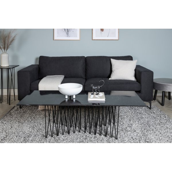 Aspen 3-seters sofa - Svart