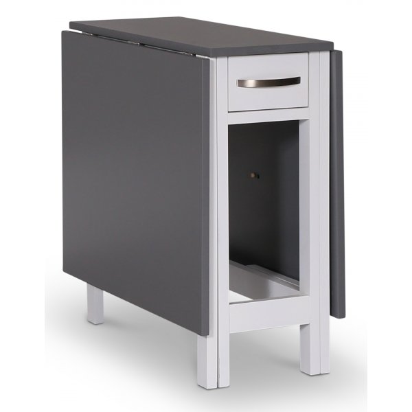 Fårö spisegruppe; Fårö klaffbord i hvit/grå med 4 Sofiero spisestoler Fårö spisegruppe; Fårö klaffbord i hvit/grå med 4 Sofiero spisestoler