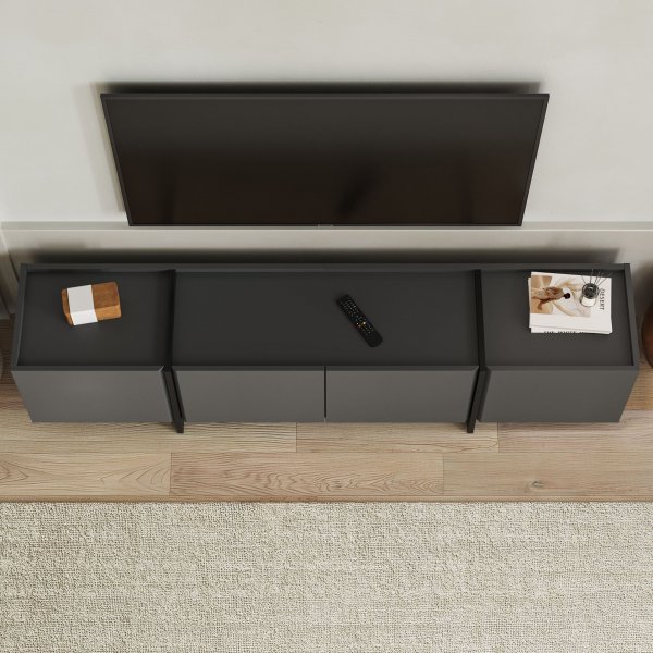 TV-stativ Lorensa 180 cm - Antrasitt/Sort