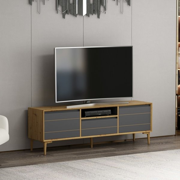 Lerry mediabenk - antrasitt