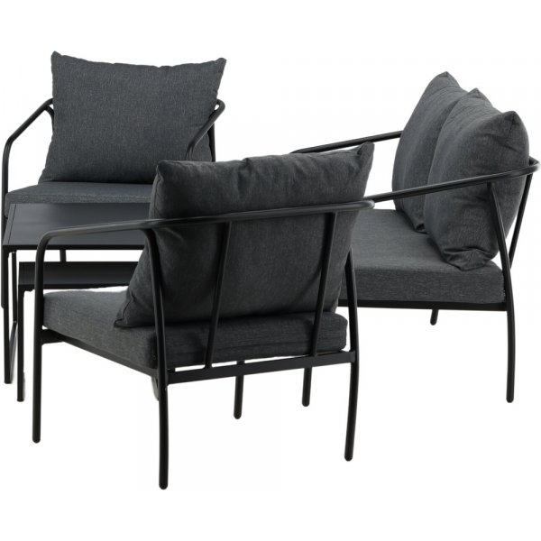 Sopot sofagruppe - Sort/Grå Sopot sofagruppe - Sort/Grå