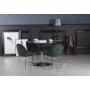 Plaza spisegruppe, marmorbord med 4 st Plaza flyelstoler - Grnn/Gr/Krom