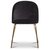 Giovani velvet stol - Sort/Messing