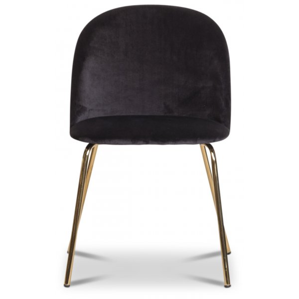 Giovani velvet stol - Sort/Messing Giovani velvet stol - Sort/Messing