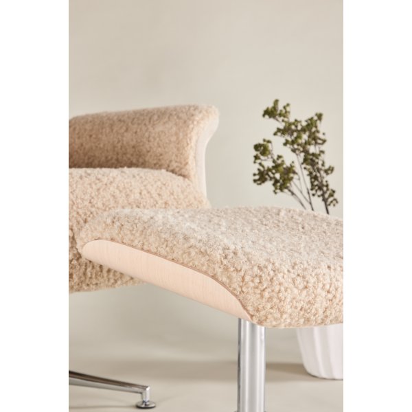 Hagön hvilestol med fotskammel - Whitewash + Flekkfjerner for møbler Hagön hvilestol med fotskammel - Whitewash + Flekkfjerner for møbler